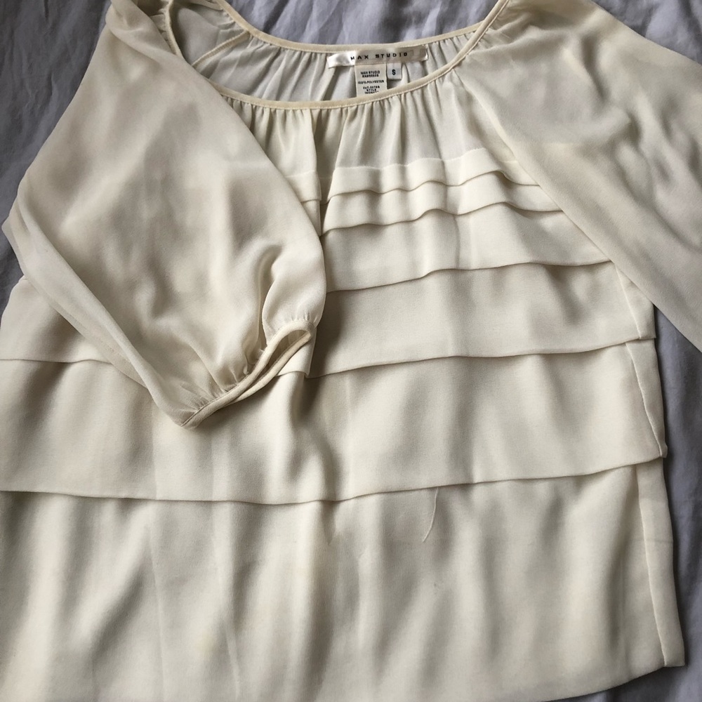 Max Studio cream blouse
